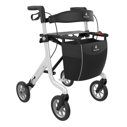 Rehasense SPARK CF Carbon Fiber Rollator – Ultra-Lightweight Folding Walker with Seat