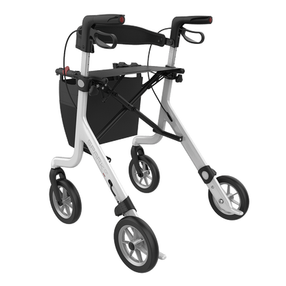 Rehasense SPARK CF Carbon Fiber Rollator – Ultra-Lightweight Folding Walker with Seat