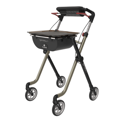 Rehasense SPARK Indoor Rollator – Ultra-Lightweight Folding Walker with Tray