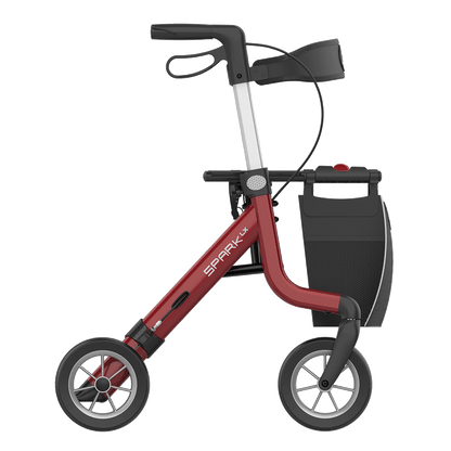 Rehasense SPARK LX Lightweight Rollator – Foldable Aluminum Walker with Seat (Best Seller)