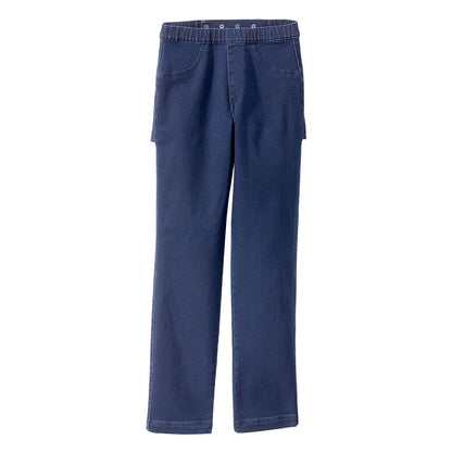 Women's Soft Knit Open Back Jeans