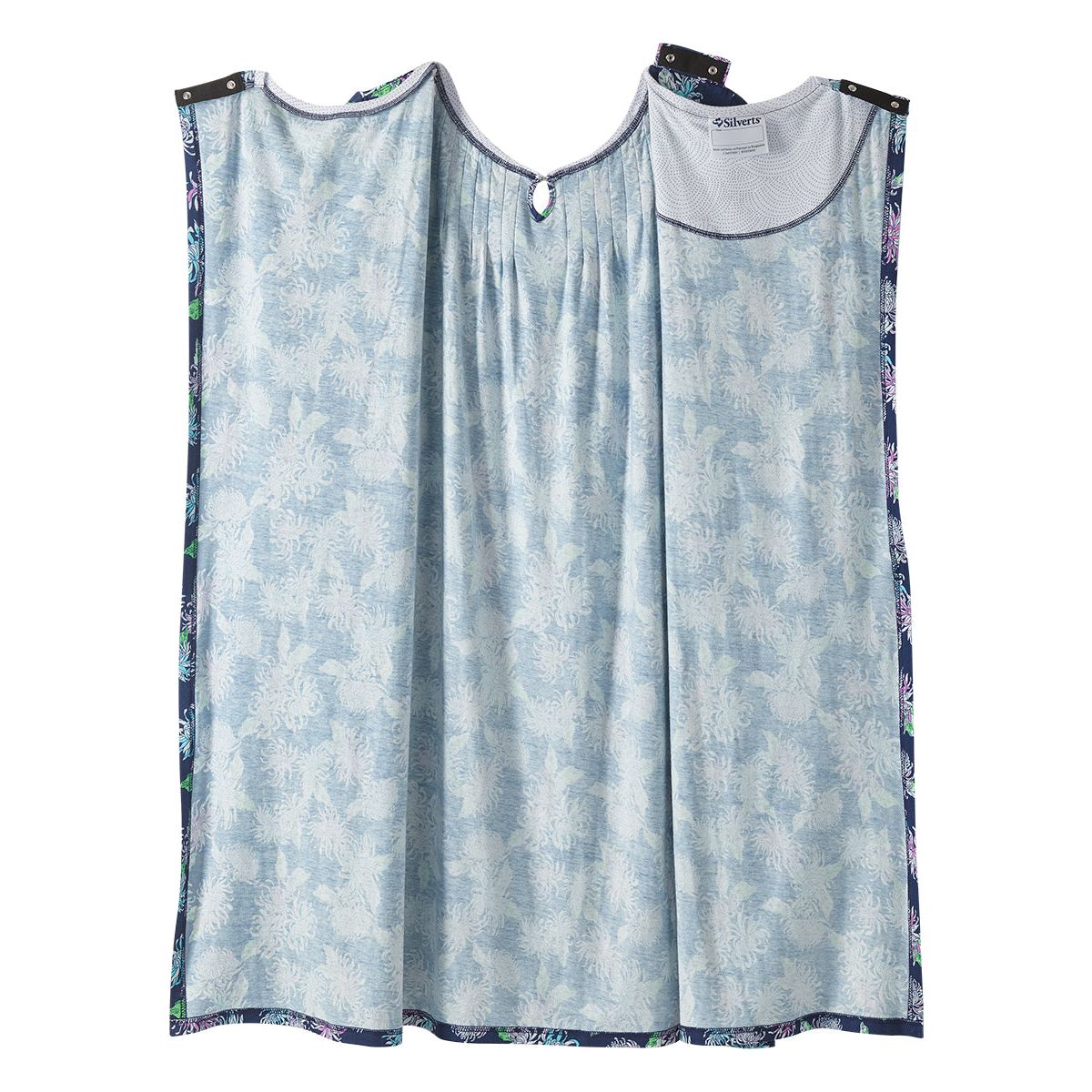 Open Back Knit Nightgown with Lace Trim