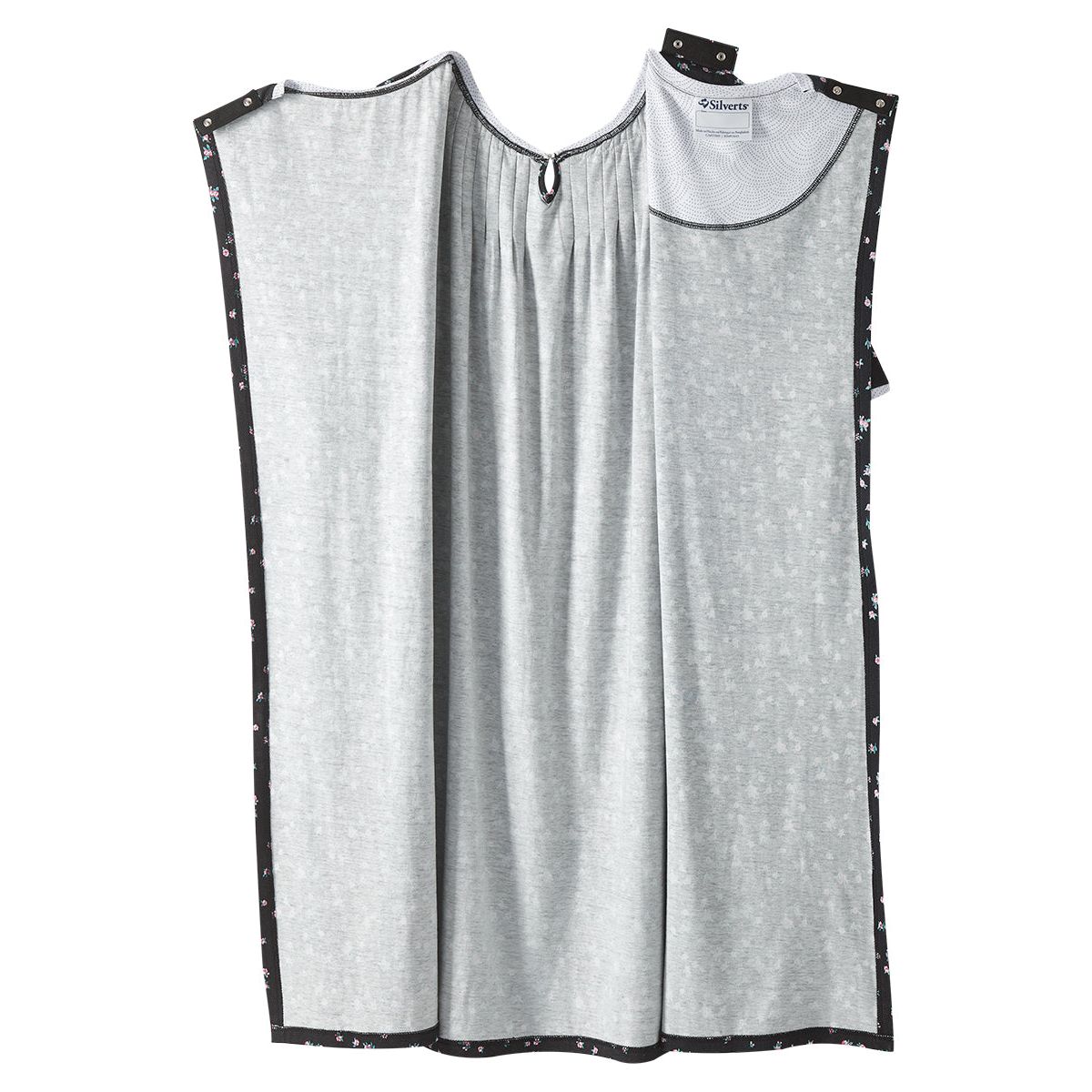 Open Back Knit Nightgown with Lace Trim