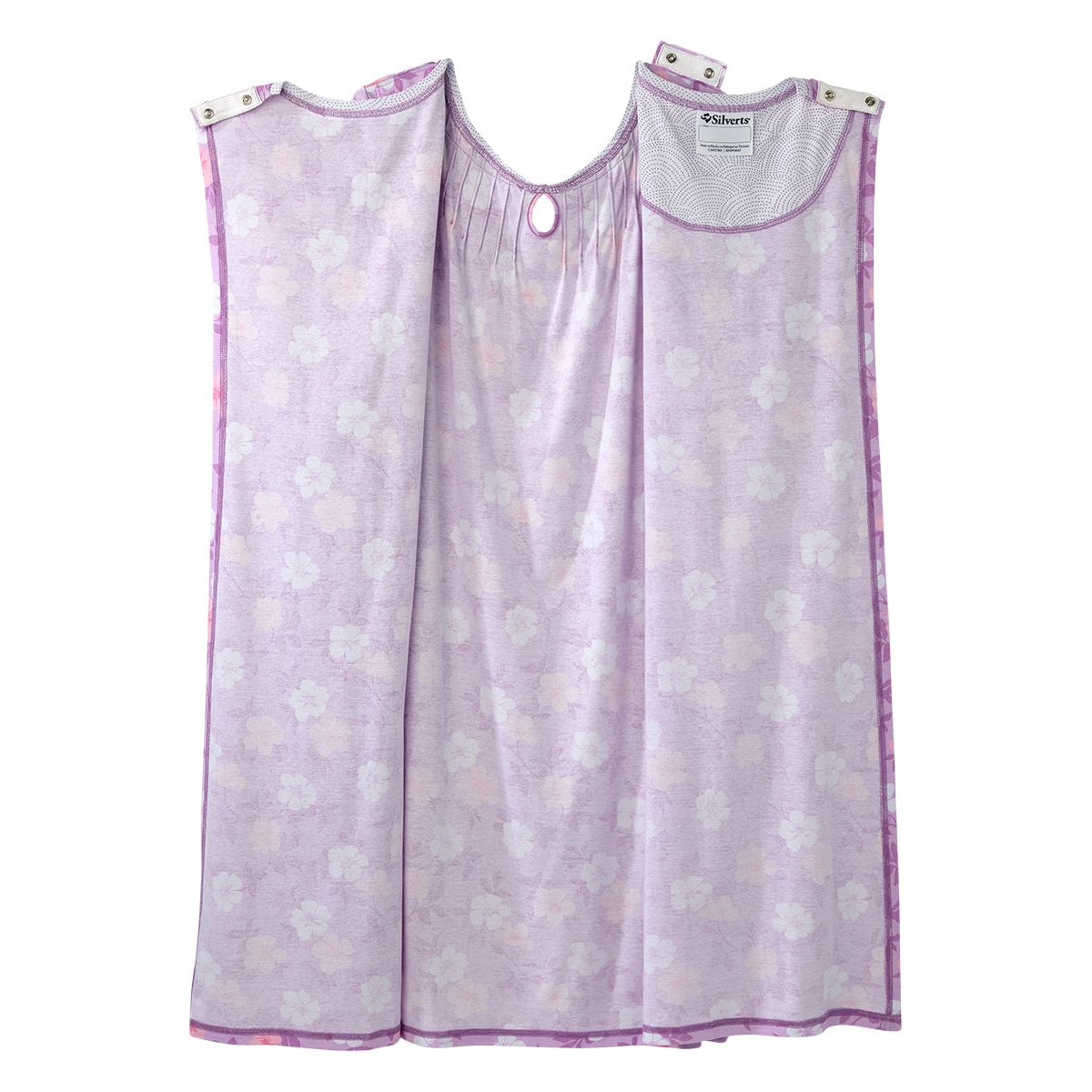 Open Back Knit Nightgown with Lace Trim