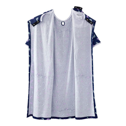 Open Back Knit Nightgown with Lace Trim