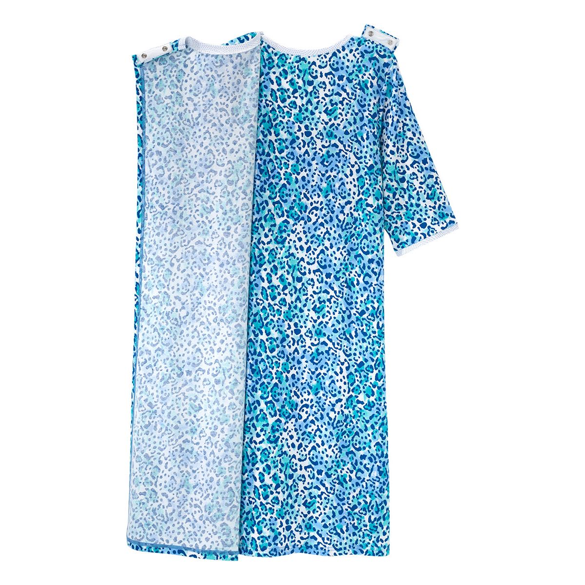 Open Back Knit Nightgown with Lace Trim