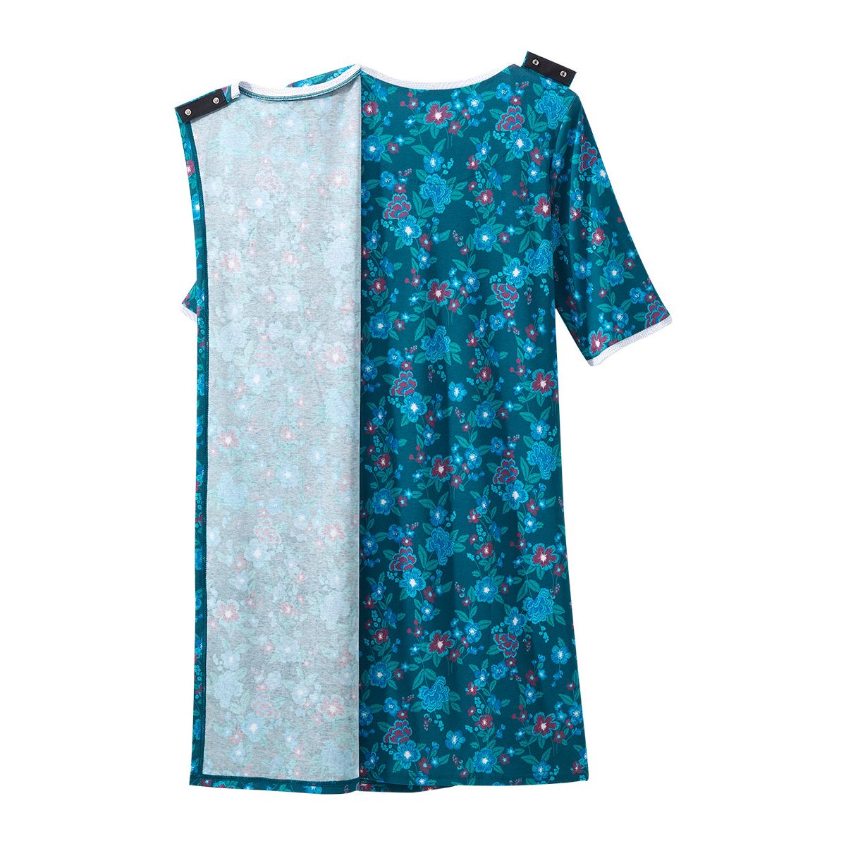 Open Back Knit Nightgown with Lace Trim