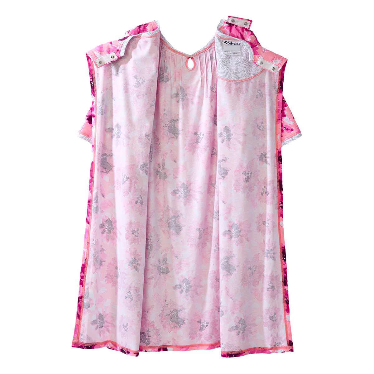 Open Back Knit Nightgown with Lace Trim