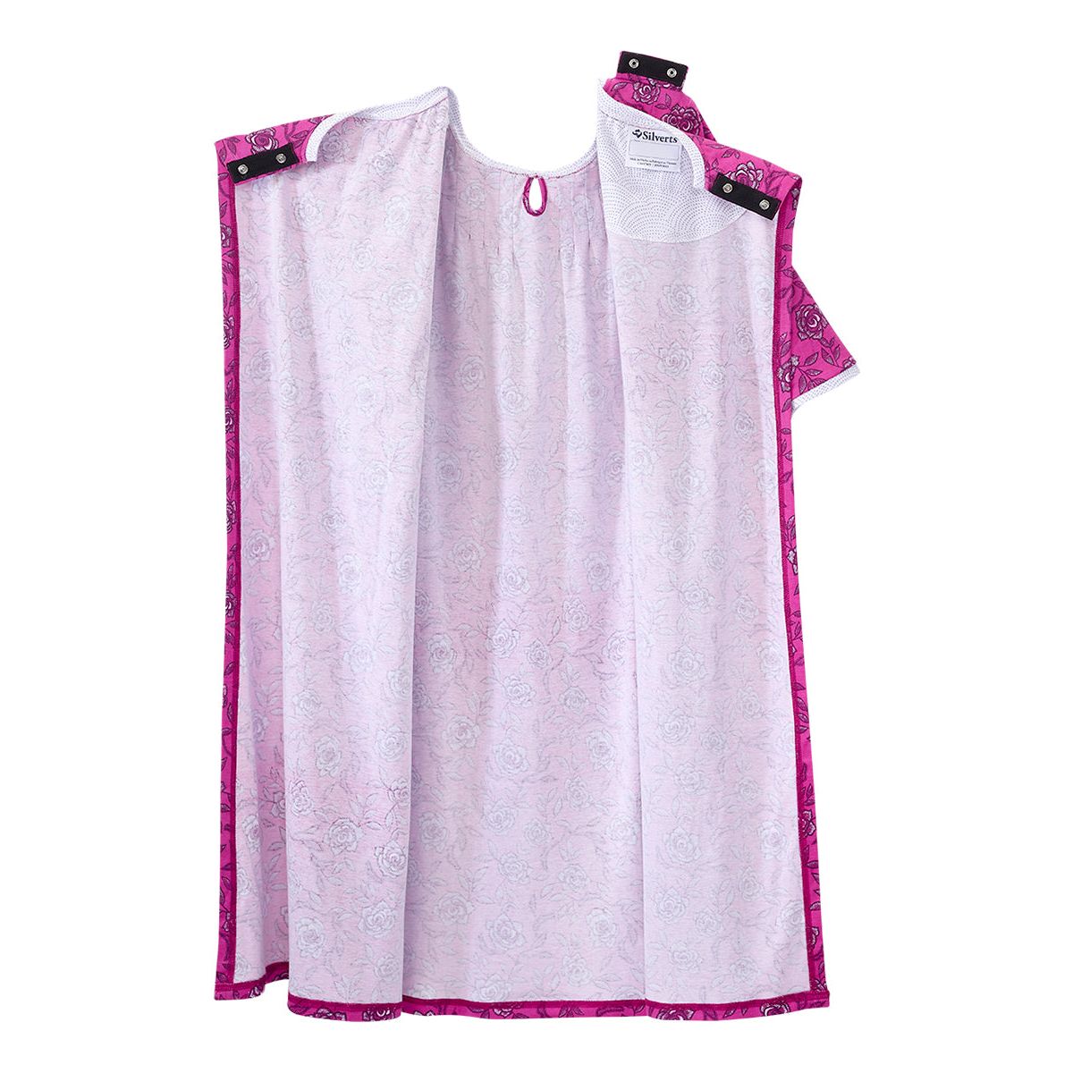 Open Back Knit Nightgown with Lace Trim