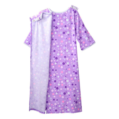 Open Back Knit Nightgown with Lace Trim