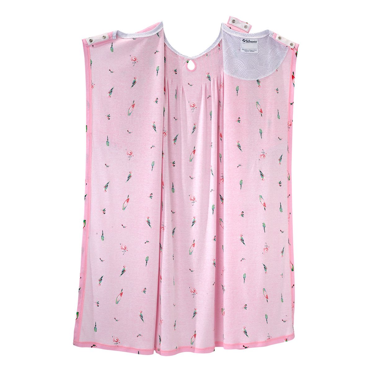 Open Back Knit Nightgown with Lace Trim