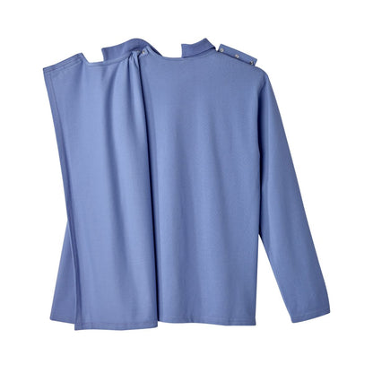 Men's Adaptive Open Back Polo Shirt with Long Sleeves