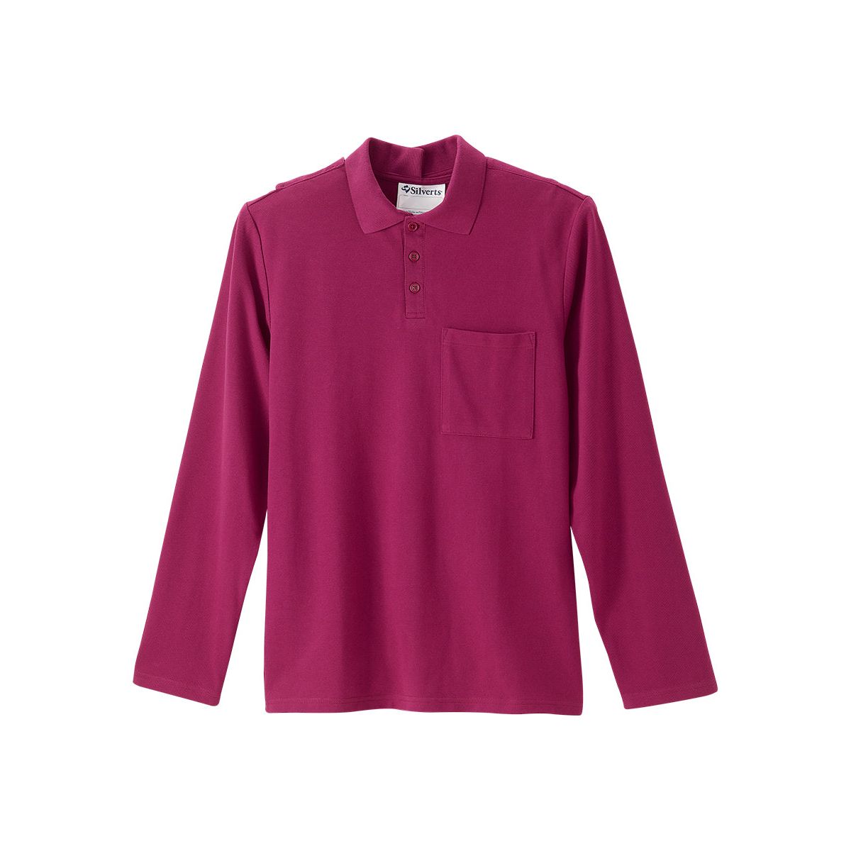 Men's Adaptive Open Back Polo Shirt with Long Sleeves