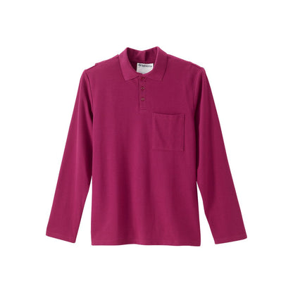 Men's Adaptive Open Back Polo Shirt with Long Sleeves