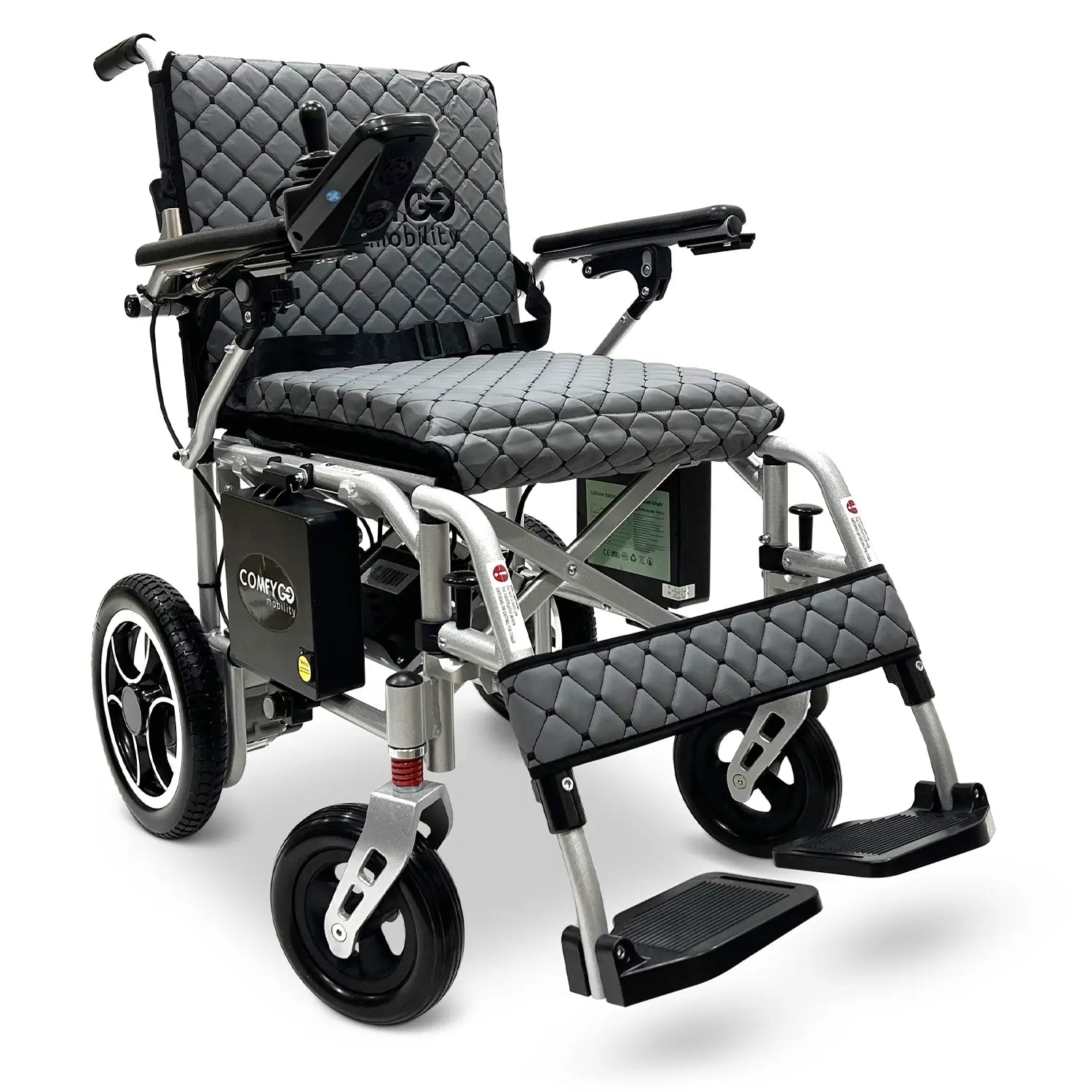 ComfyGO X-7 Electric Wheelchair – 40 lb Ultra Lightweight Folding Power Chair (Dual Battery)