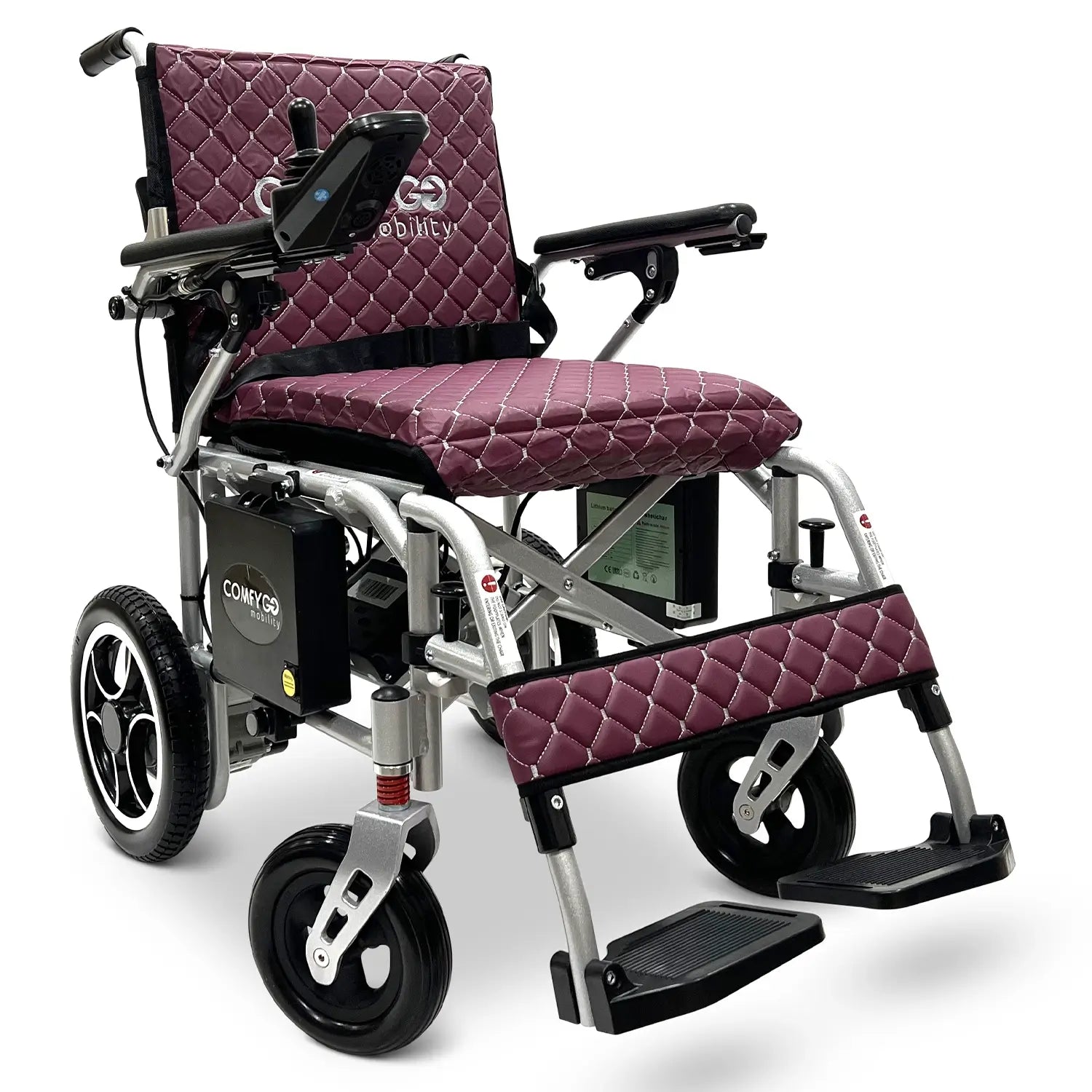 ComfyGO X-7 Electric Wheelchair – 40 lb Ultra Lightweight Folding Power Chair (Dual Battery)