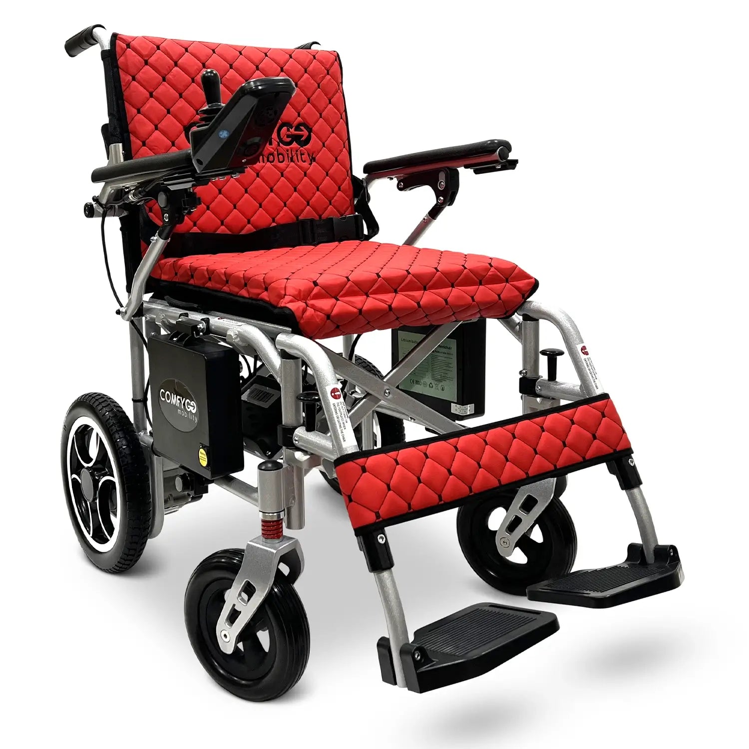 ComfyGO X-7 Electric Wheelchair – 40 lb Ultra Lightweight Folding Power Chair (Dual Battery)