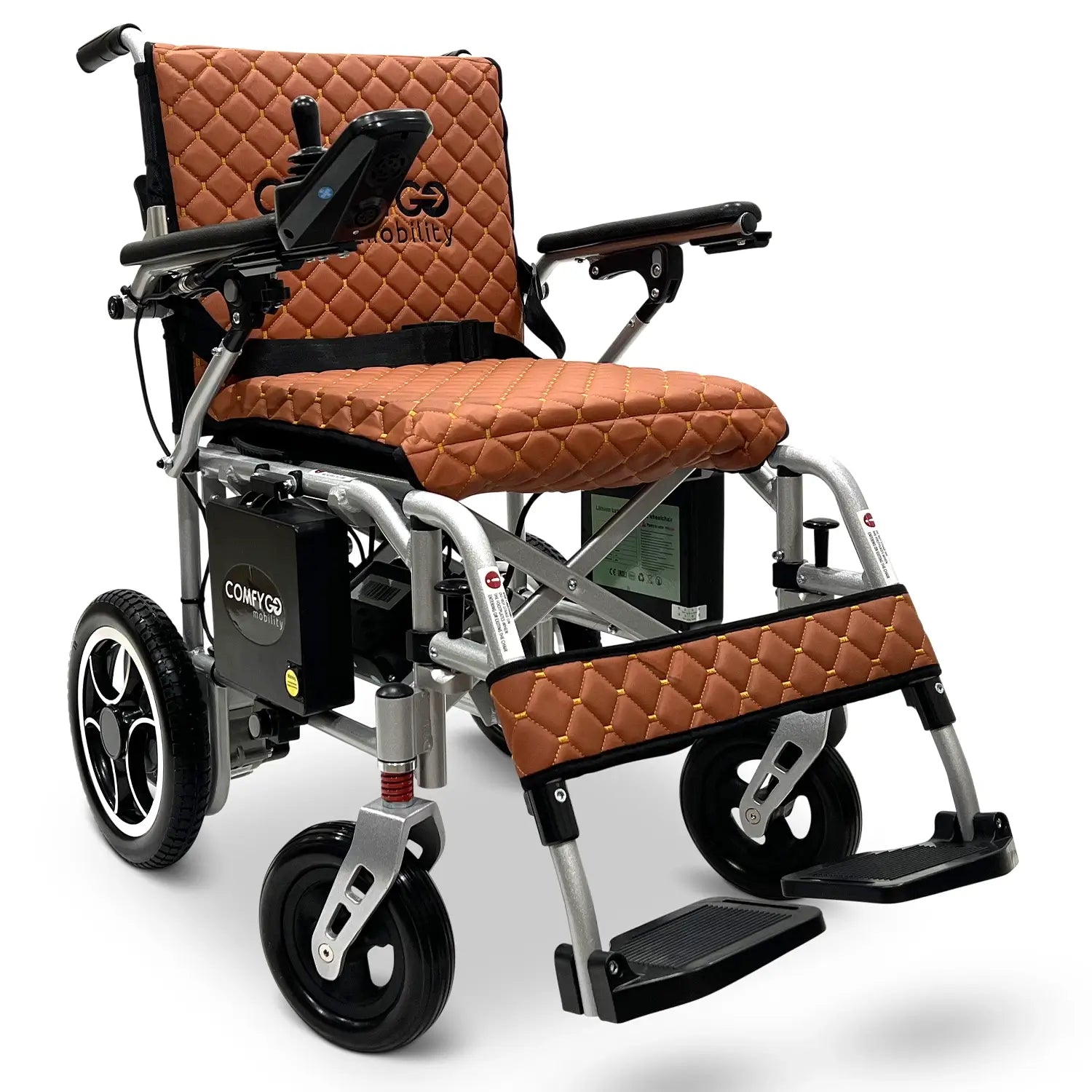 ComfyGO X-7 Electric Wheelchair – 40 lb Ultra Lightweight Folding Power Chair (Dual Battery)