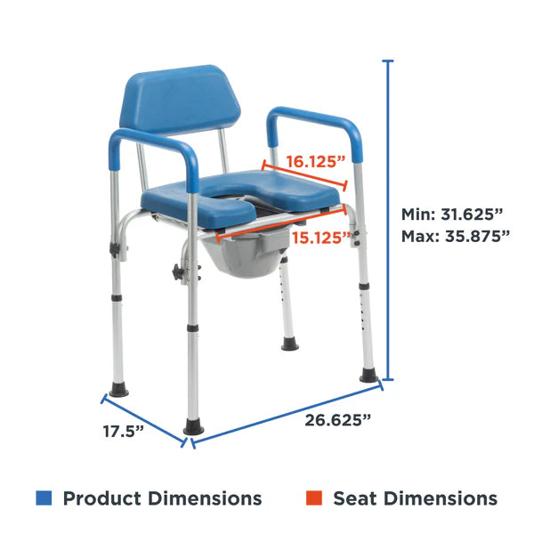 SoftSecure 3-in-1 Commode Chair with Microban