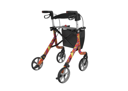 Unique SPARK Art Line Designer Rollator – Ultra-Lightweight Foldable Walker with Seat by Rehasense