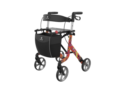 Unique SPARK Art Line Designer Rollator – Ultra-Lightweight Foldable Walker with Seat by Rehasense