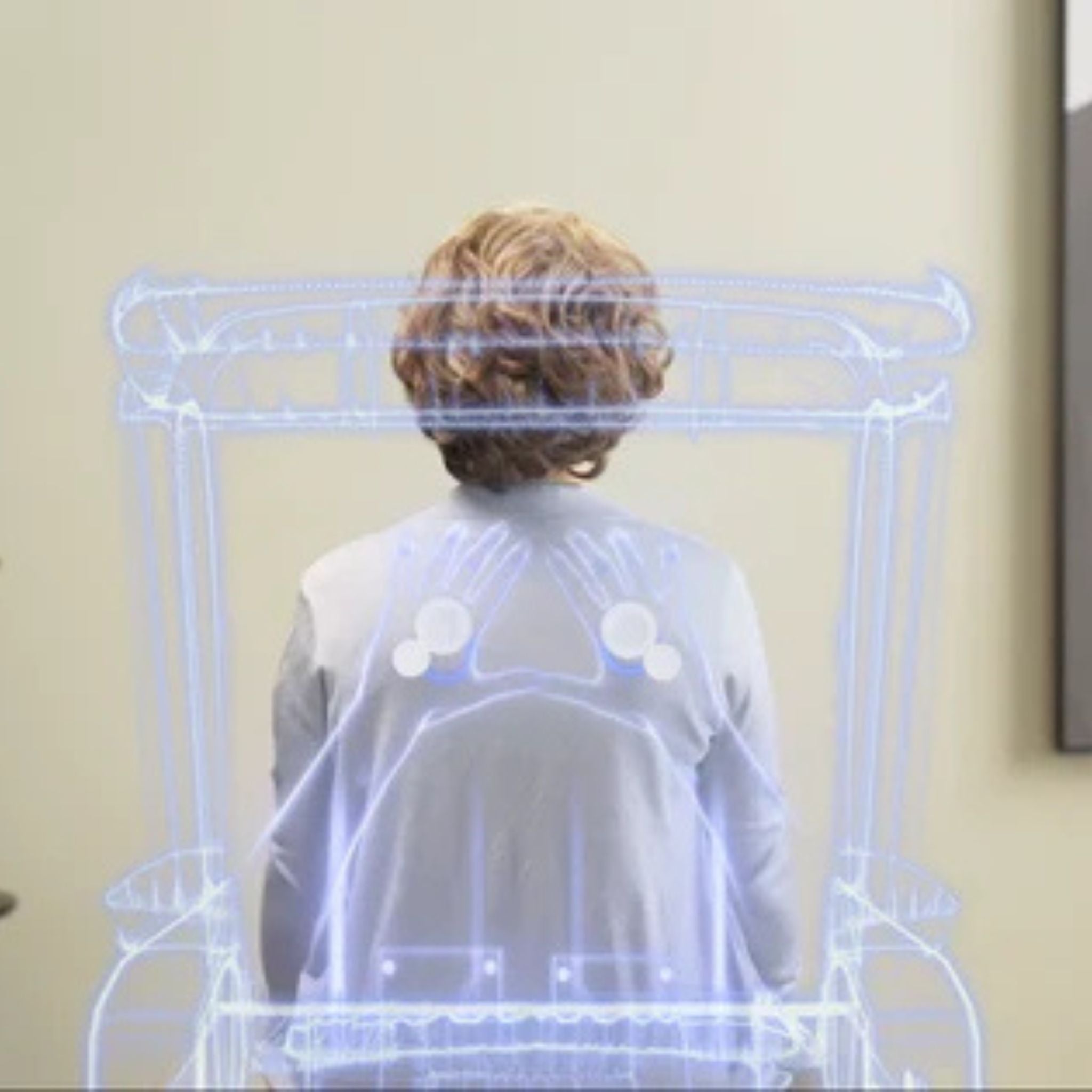 Rear view comparison showing the tall high-back design of the Starise power lift recliner providing upper back, shoulder, and head support for seated comfort and positioning assistance