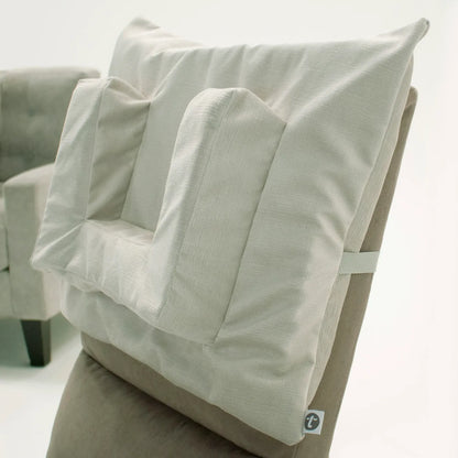 Ivory Tausi Horizontal Support System fitted to a lounge chair with adjustable support