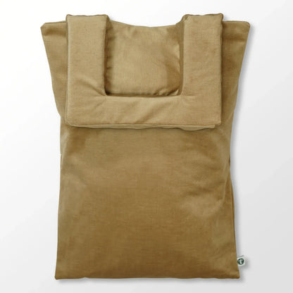 Tausi Vertical Support System in camel featuring upper back, neck and head support