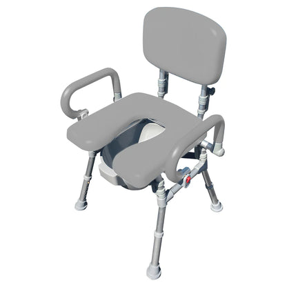UltraCommode™ Foldable Shower Commode Chair – Portable 3-in-1 Design with Padded Seat