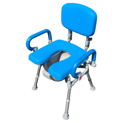 UltraCommode™ Foldable Shower Commode Chair – Portable 3-in-1 Design with Padded Seat
