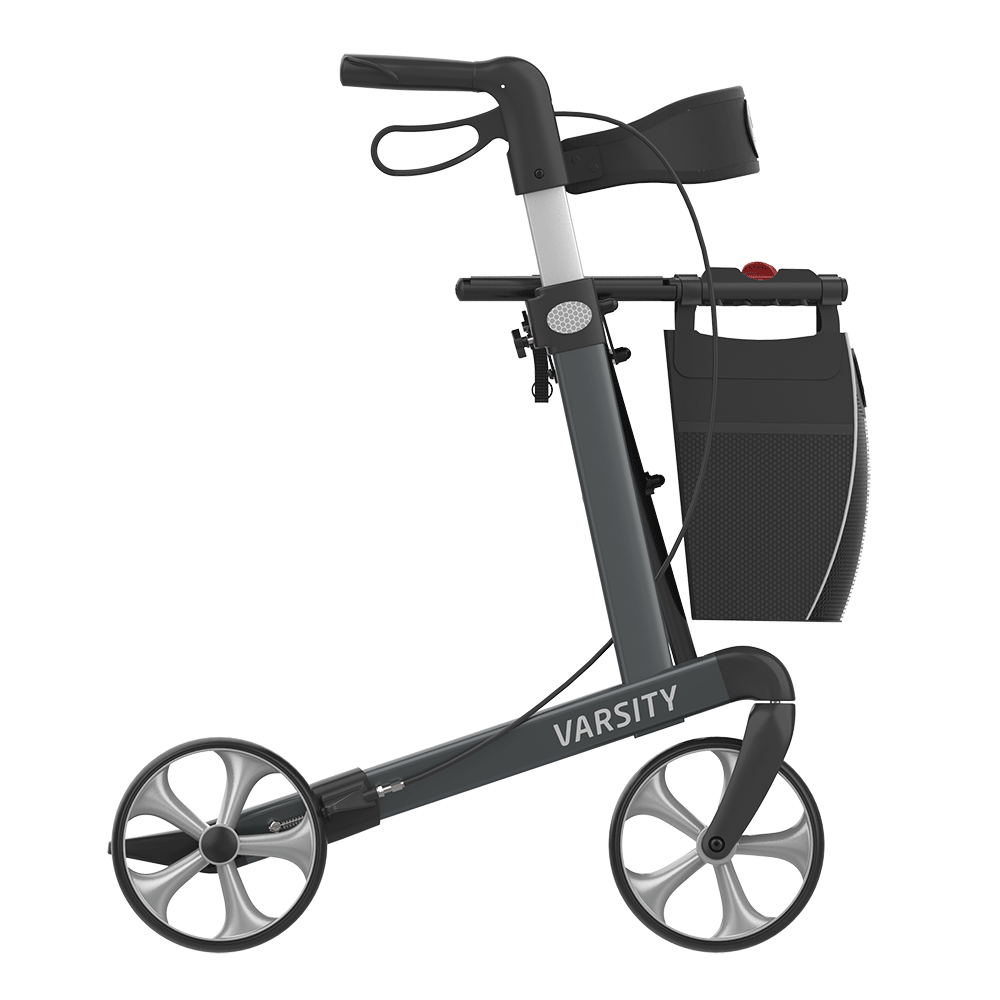 Rehasense Varsity Rollator – Lightweight Folding Aluminum Rollator Walker