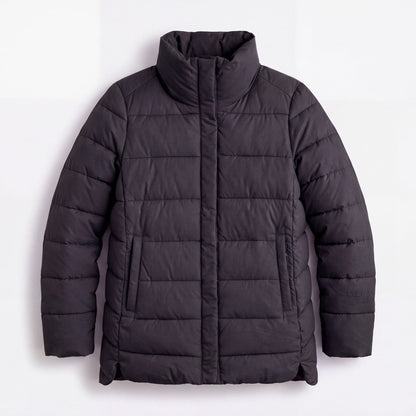 Weatherproof x MagnaReady Women's Magnetic Front Puffer Jacket Coat in Black