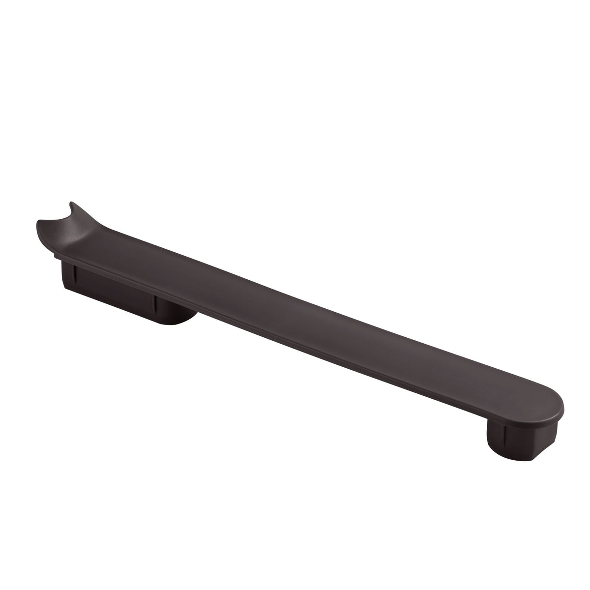 Dark brown slot cover that fills the armrest opening when an ORB armrest is removed