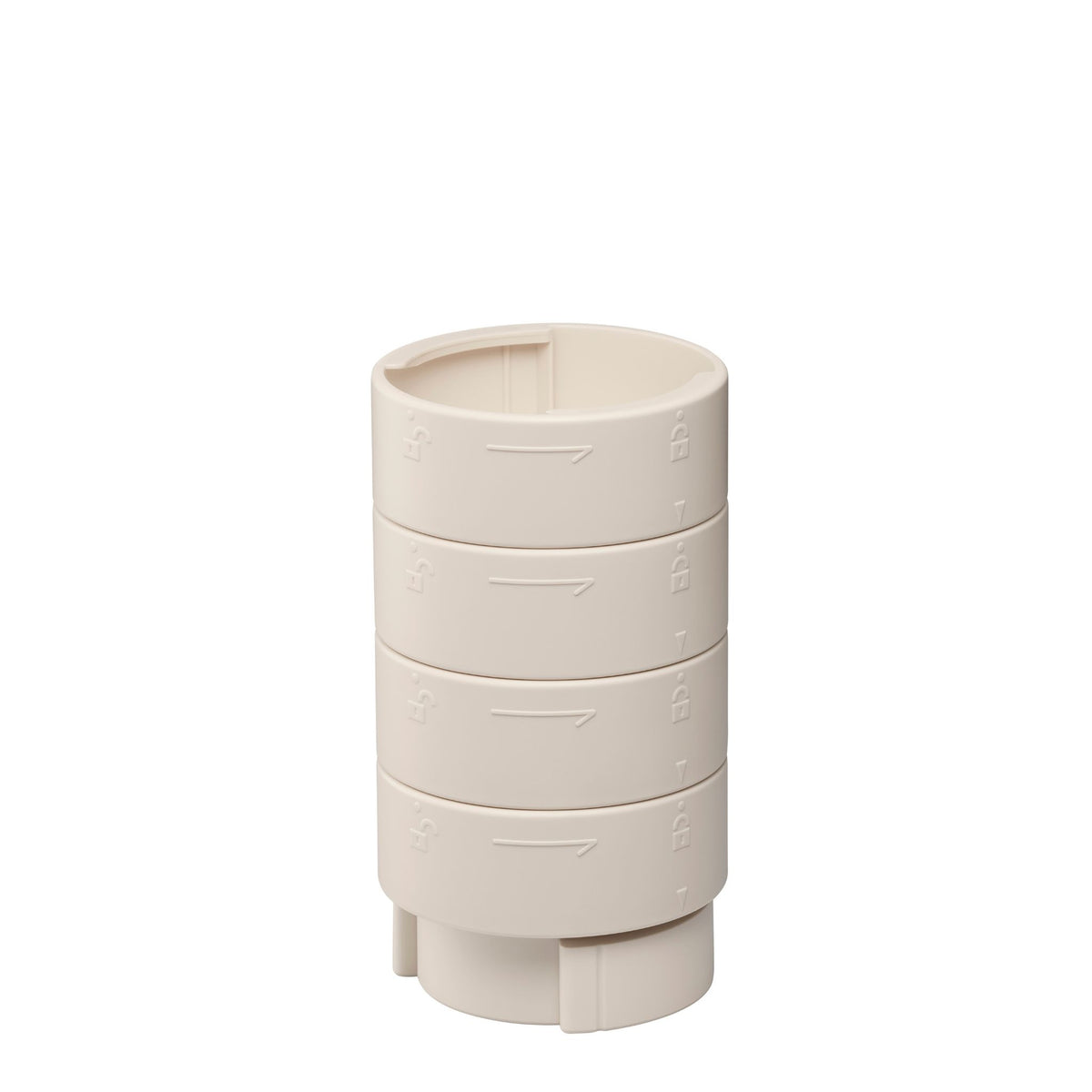 Four-ring twist-lock leg extender for maximum seat height on the Wrappon ORB