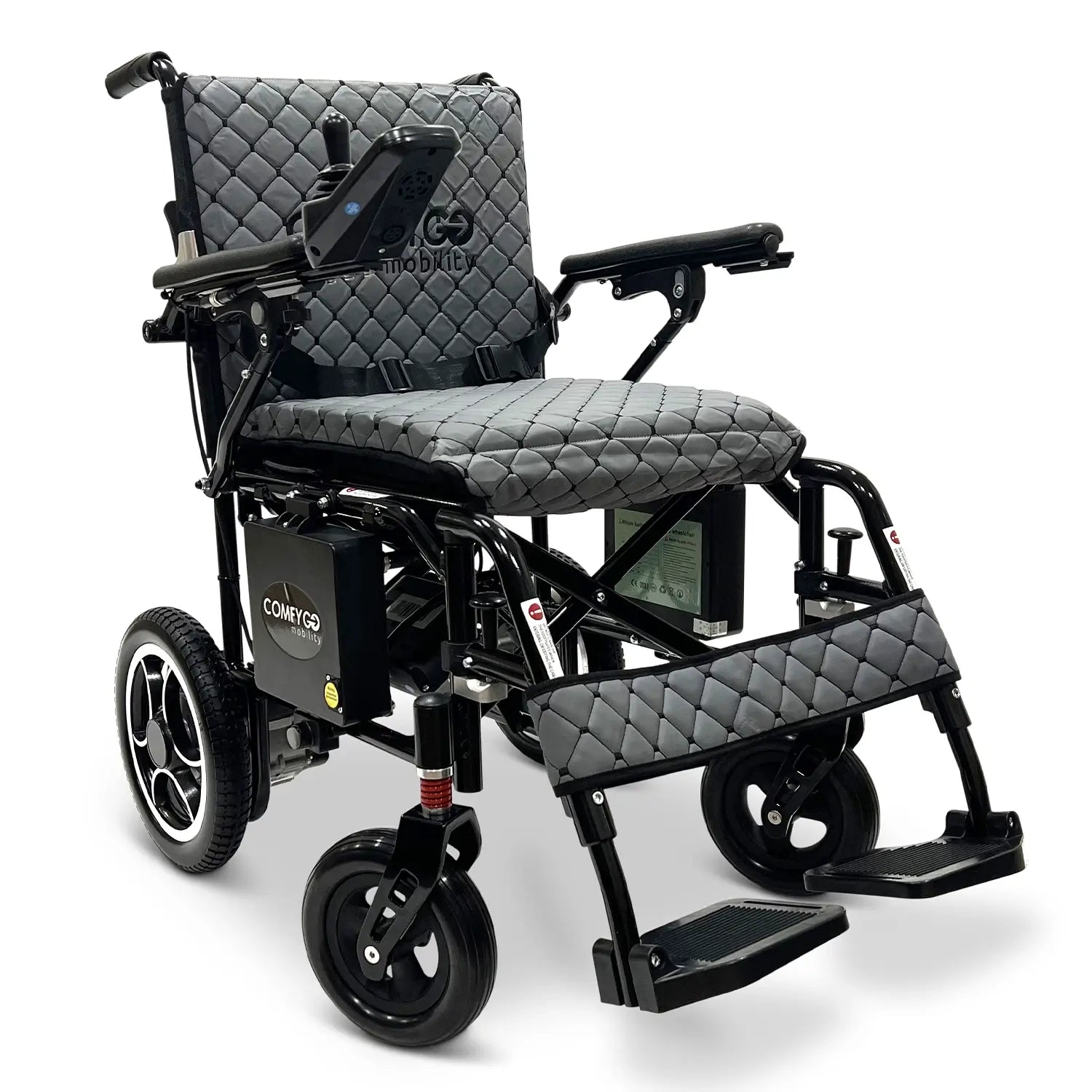 ComfyGO X-7 Electric Wheelchair – 40 lb Ultra Lightweight Folding Power Chair (Dual Battery)