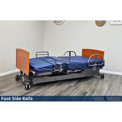 ActiveCare Standard hospital bed flat with foot side rails installed