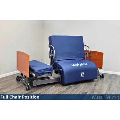 Med-Mizer ActiveCare Standard bed converted to full chair position with backrest upright