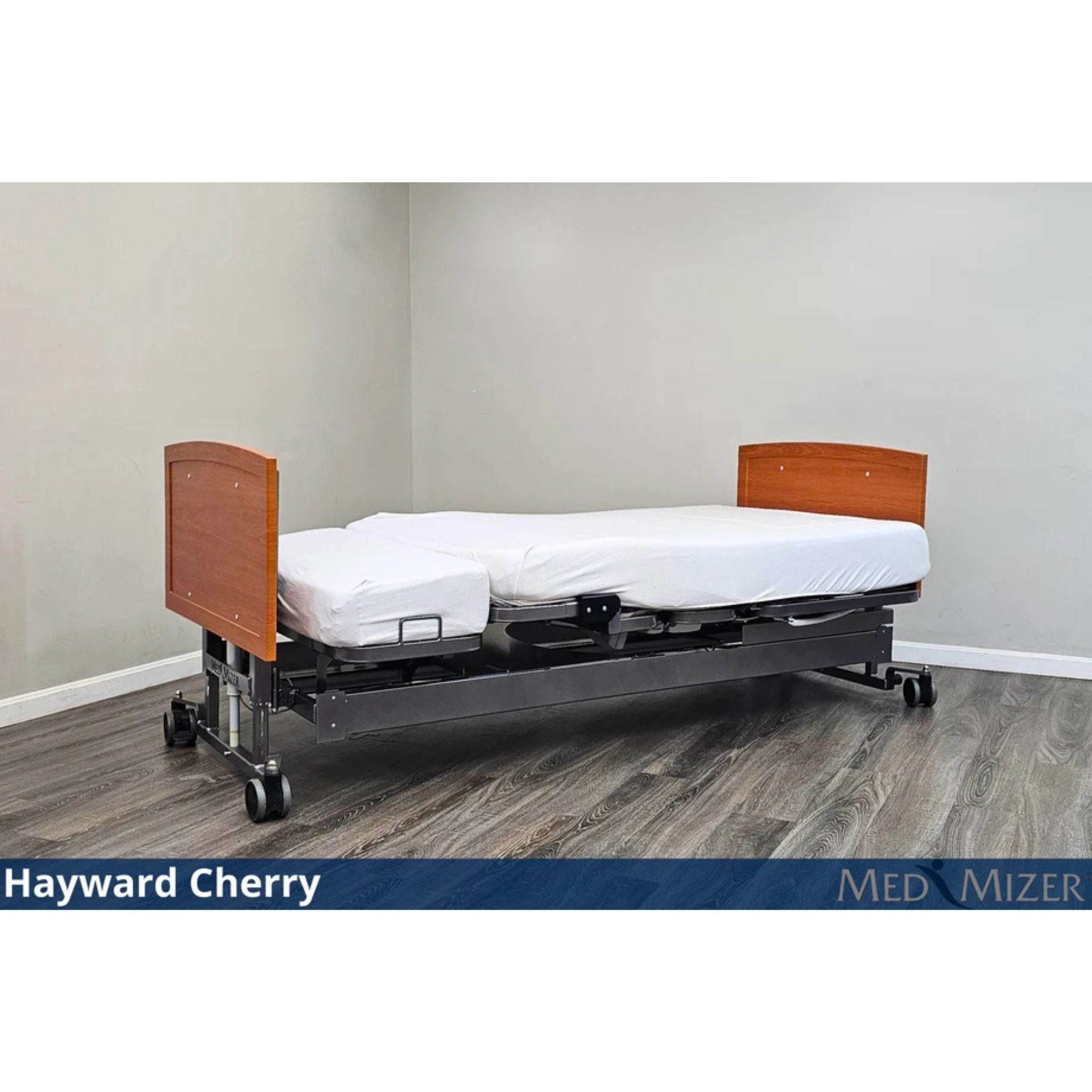 ActiveCare Standard homecare bed with Hayward Cherry headboard and footboard finish