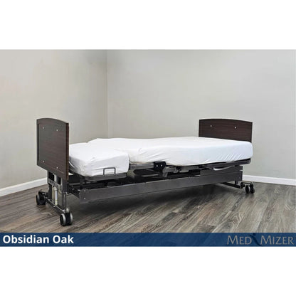 ActiveCare Standard homecare bed with Obsidian Oak headboard and footboard finish