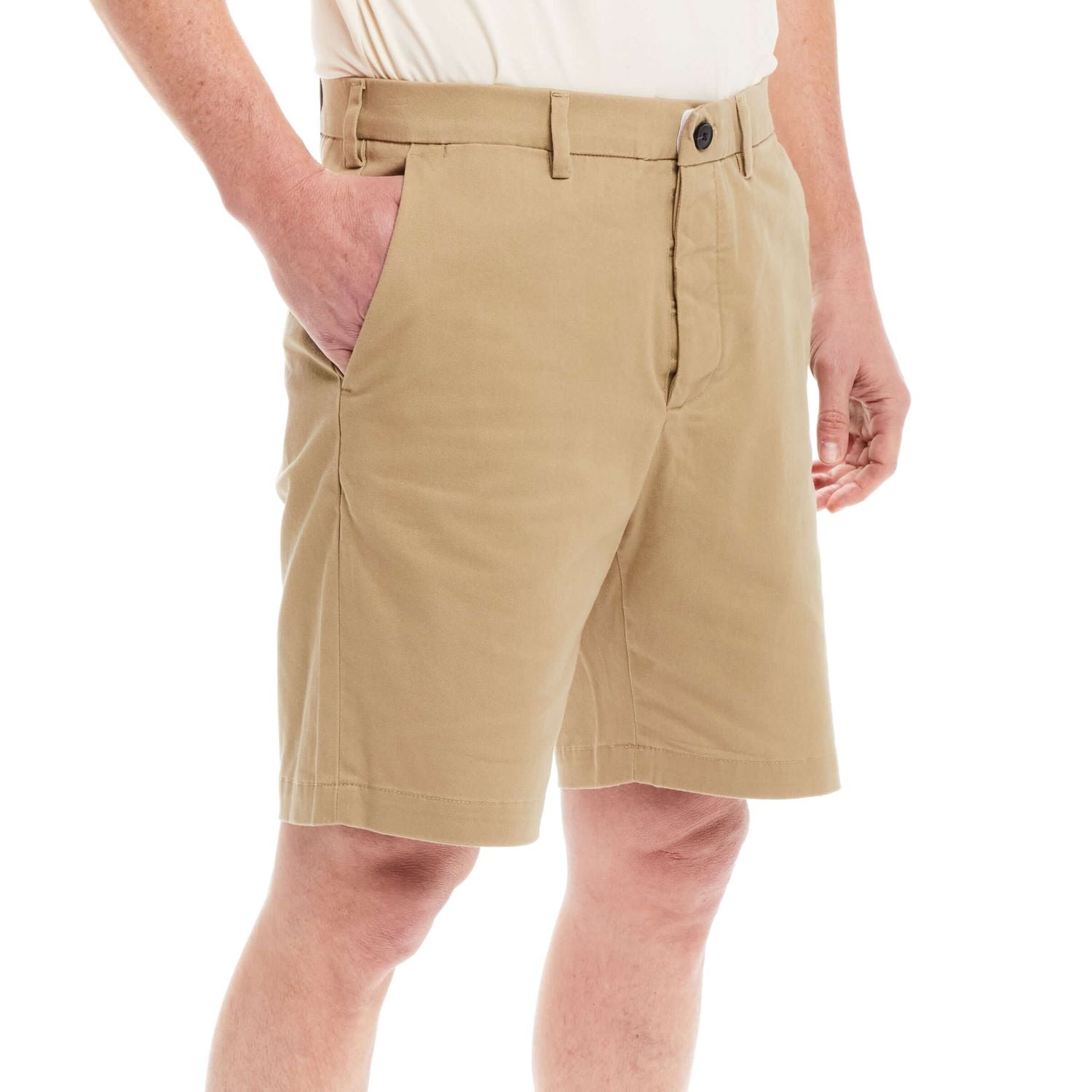 Adaptive Easy-Care Chino Twill Short with Magnetic Closures - Khaki