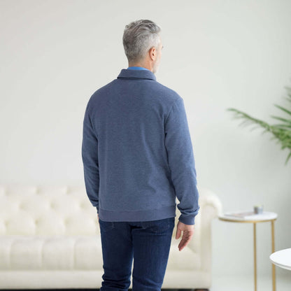 The Adaptive Magnetic Front Sweatshirt Heathered Navy