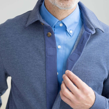 The Adaptive Magnetic Front Sweatshirt Heathered Navy