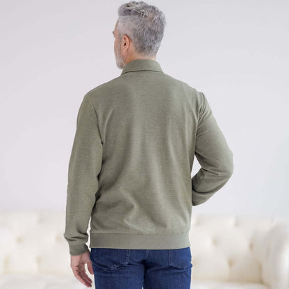 The Adaptive Magnetic Front Sweatshirt in Heathered Olive