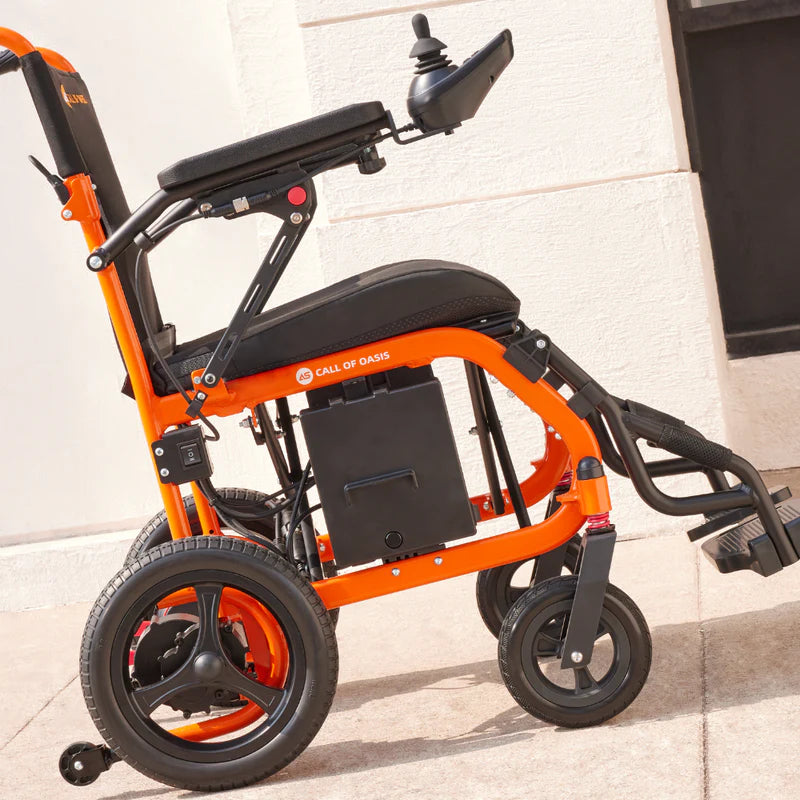 OAS Air Ultra Folding Electric Wheelchair – 36 lb Lightweight Travel Power Chair with Dual Battery