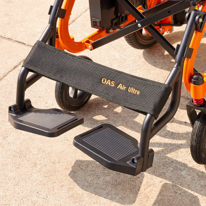 OAS Air Ultra Folding Electric Wheelchair – 36 lb Lightweight Travel Power Chair with Dual Battery