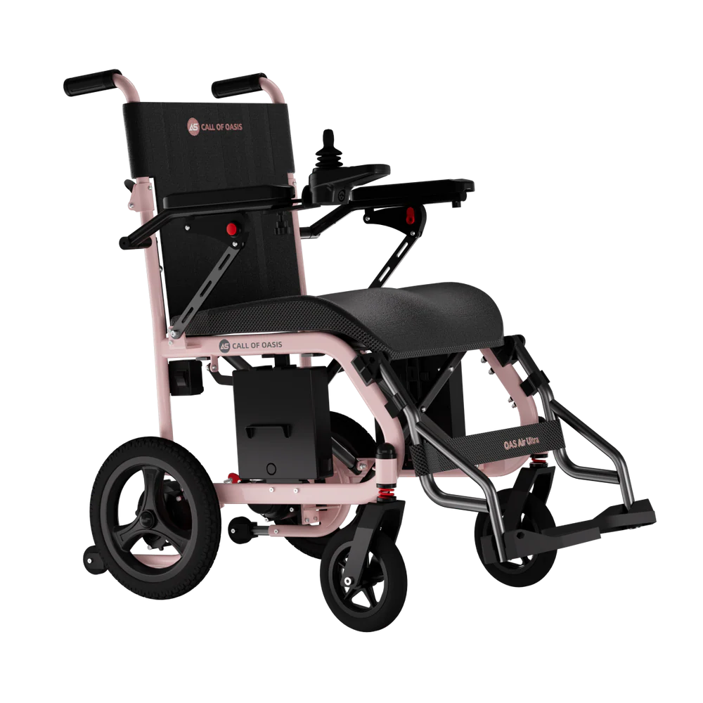 OAS Air Ultra Folding Electric Wheelchair – 36 lb Lightweight Travel Power Chair with Dual Battery