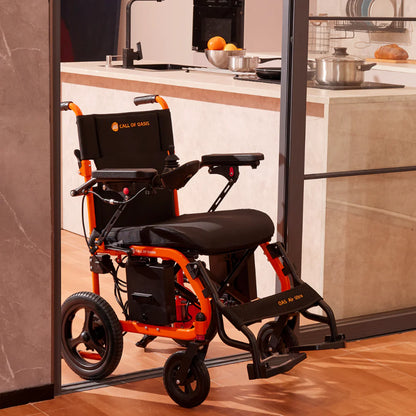 OAS Air Ultra Folding Electric Wheelchair – 36 lb Lightweight Travel Power Chair with Dual Battery