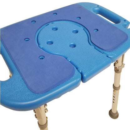 Atlas Deluxe Bariatric Shower/Bath Bench – 600 lb Capacity Padded Seat with Cutout