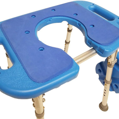 Atlas Deluxe Bariatric Shower/Bath Bench – 600 lb Capacity Padded Seat with Cutout