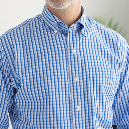 magnaready adaptive cotton grid magnetic shirt easy dressing clothing